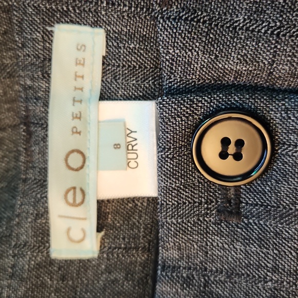 cleo PETITES curvy wide leg grey trousers size 8 - Picture 4 of 5